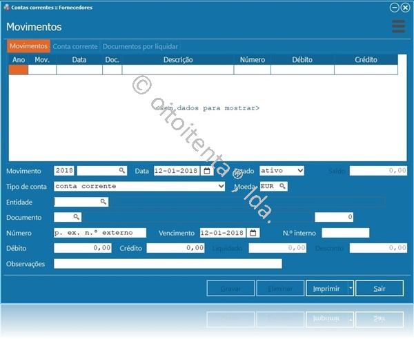 Recolha de movimentos (C.Correntes)